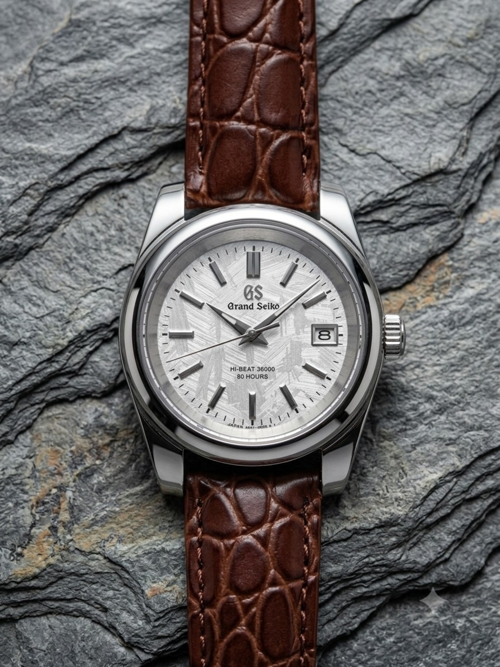 Custom 39mm Automatic Grand Seiko Mod Watch NH35 White Snowflake Dial